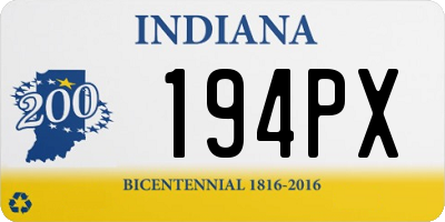 IN license plate 194PX