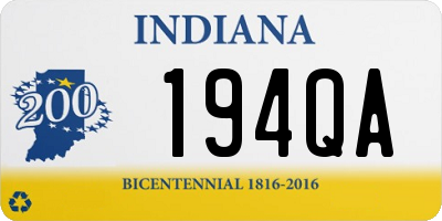 IN license plate 194QA