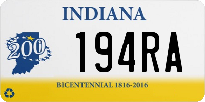 IN license plate 194RA