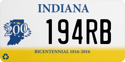 IN license plate 194RB