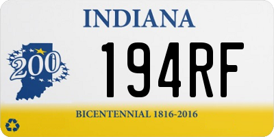 IN license plate 194RF