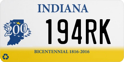 IN license plate 194RK