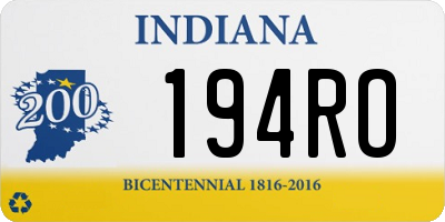 IN license plate 194RO