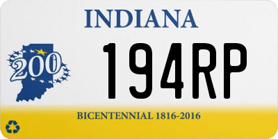 IN license plate 194RP