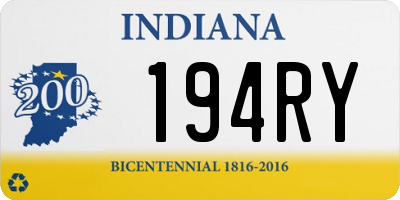 IN license plate 194RY