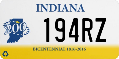 IN license plate 194RZ