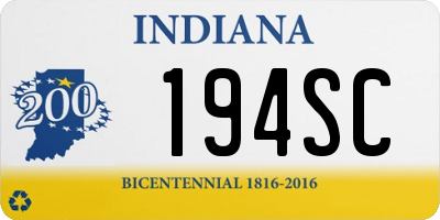 IN license plate 194SC