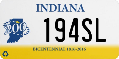 IN license plate 194SL