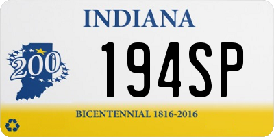 IN license plate 194SP