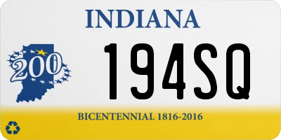 IN license plate 194SQ