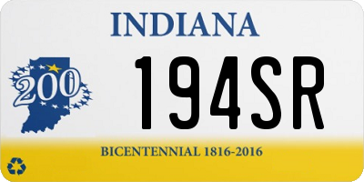 IN license plate 194SR