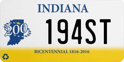 IN license plate 194ST