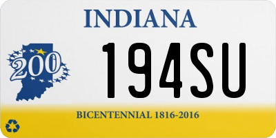 IN license plate 194SU