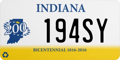 IN license plate 194SY