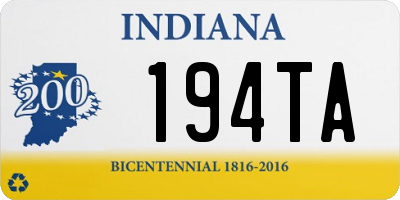 IN license plate 194TA