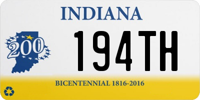 IN license plate 194TH