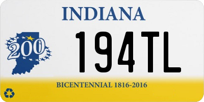 IN license plate 194TL