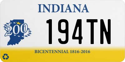 IN license plate 194TN