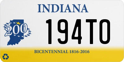 IN license plate 194TO