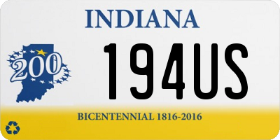 IN license plate 194US