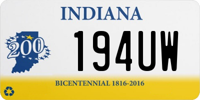 IN license plate 194UW