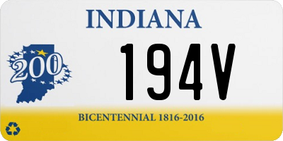 IN license plate 194V