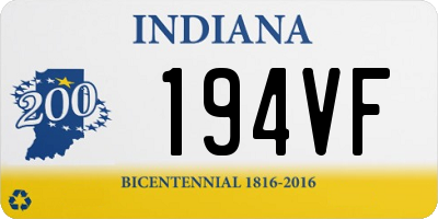 IN license plate 194VF