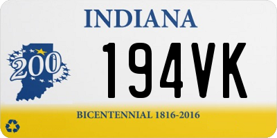 IN license plate 194VK