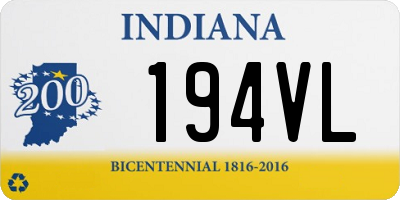 IN license plate 194VL