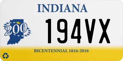 IN license plate 194VX