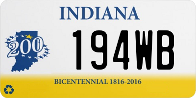 IN license plate 194WB