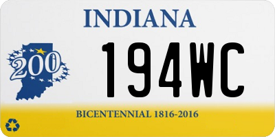 IN license plate 194WC