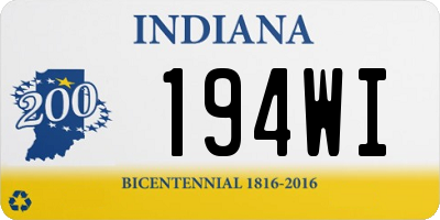 IN license plate 194WI