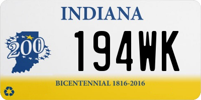 IN license plate 194WK