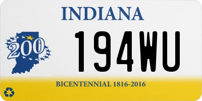 IN license plate 194WU