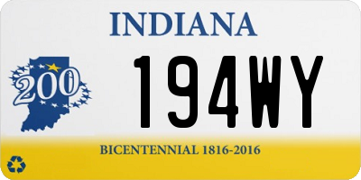 IN license plate 194WY