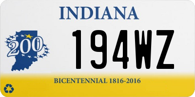 IN license plate 194WZ