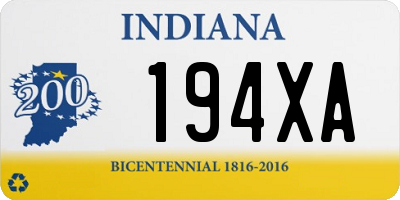 IN license plate 194XA