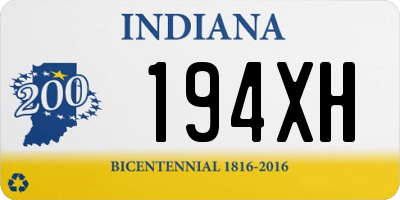 IN license plate 194XH