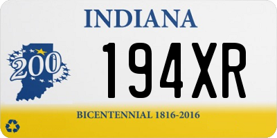 IN license plate 194XR