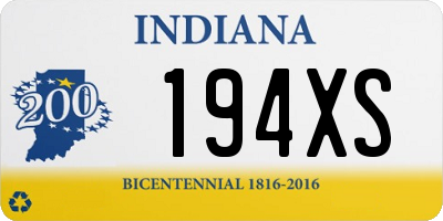 IN license plate 194XS