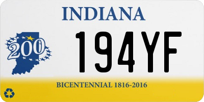 IN license plate 194YF