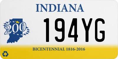 IN license plate 194YG