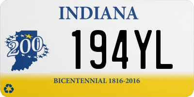 IN license plate 194YL