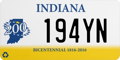 IN license plate 194YN