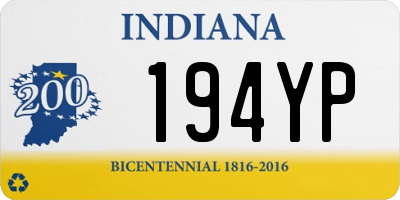 IN license plate 194YP