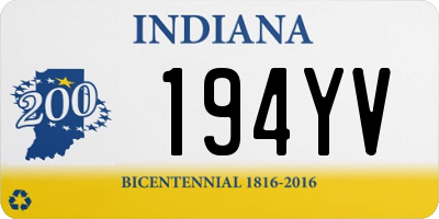 IN license plate 194YV