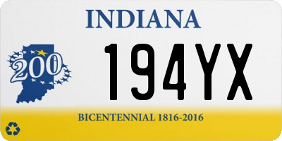 IN license plate 194YX