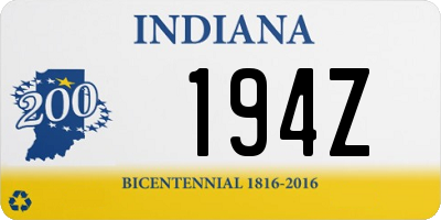 IN license plate 194Z
