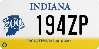 IN license plate 194ZP